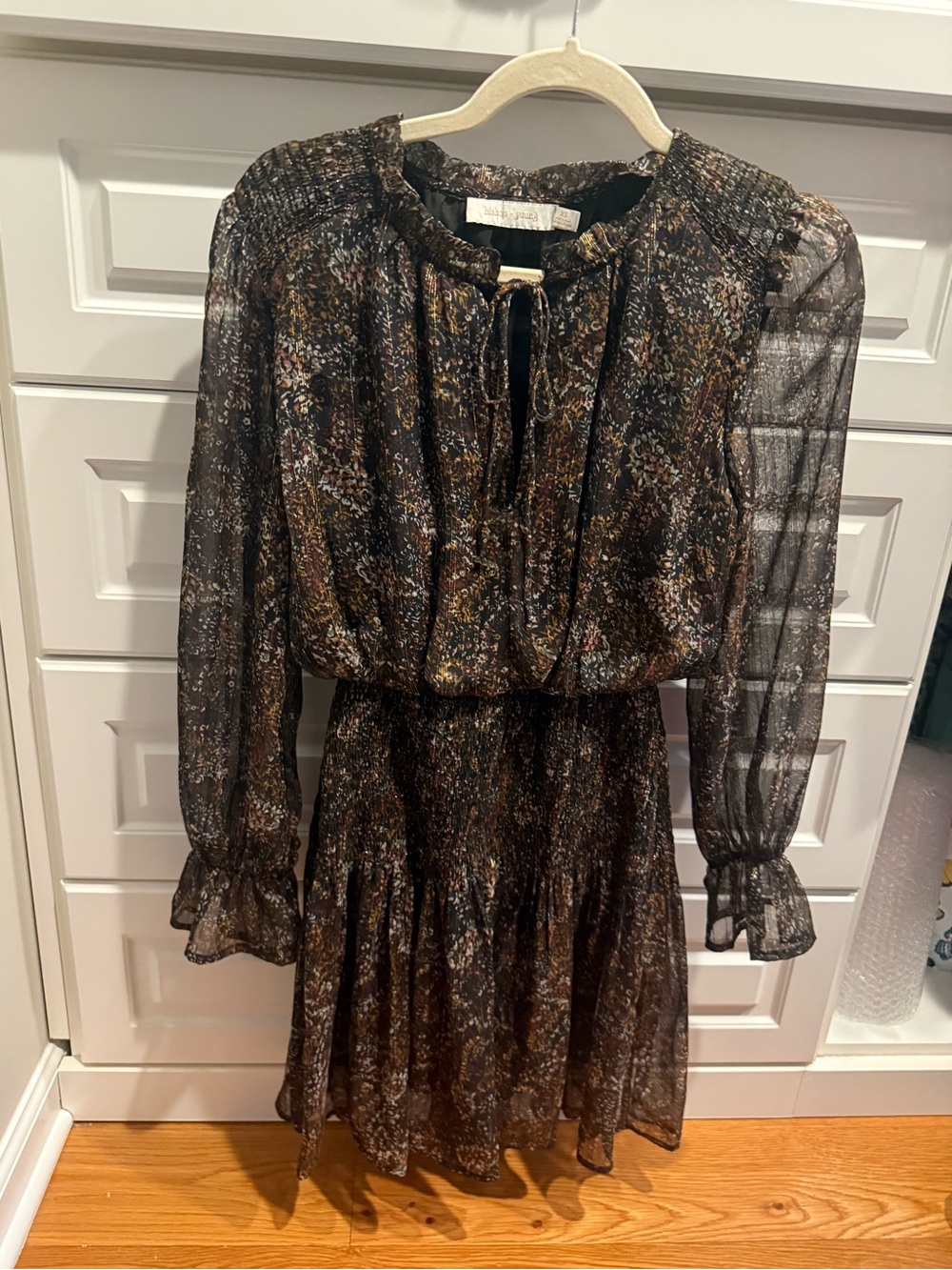 Bishop + Young Marmont Metallic Floral Boho Dress